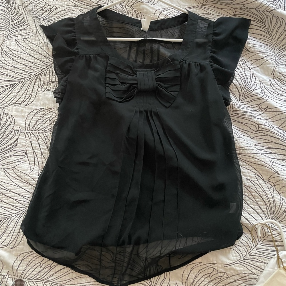 Black sheer blouse